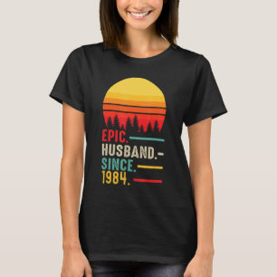 Mens Epic Husband Since 1984, Happy Anniversary T-Shirt