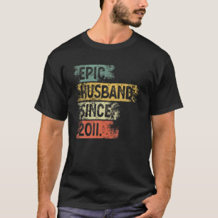 Mens Epic Husband Since 2011. 10Th Wedding Anniver T-Shirt