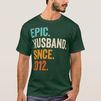 Mens Epic Husband Since 2012 9th wedding 9 T-Shirt