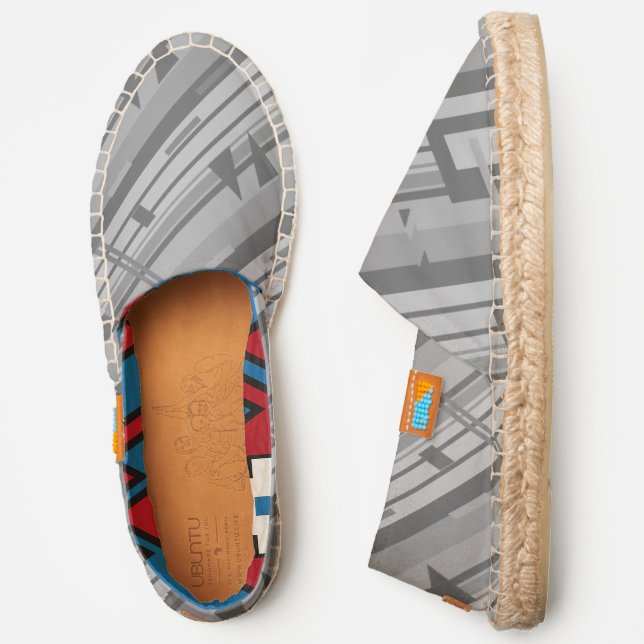 Men's Espadrille Gray Geometric HAMbyWG (Side)