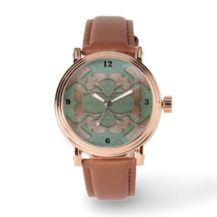 Men's eWatch with Green and Copper Gingko face  Watch