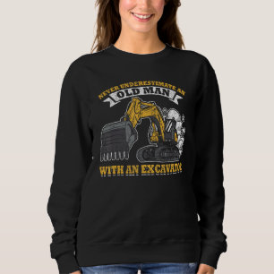 Mens Excavator Operator Construction Worker Heavy  Sweatshirt