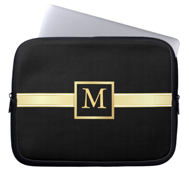 Men's Executive Style Monogram Laptop Skin Laptop Sleeve (Front)