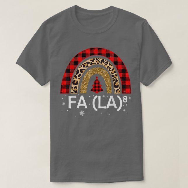 Mens Fa(la)8 Leopard Red Plaid Boho Rainbow Christ T-Shirt (Design Front)