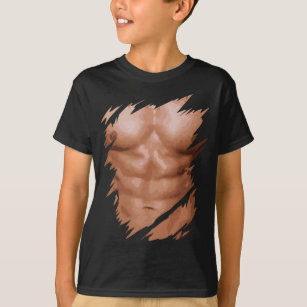 Ripped Muscles Red, six pack, chest t-shirt' Men's T-Shirt