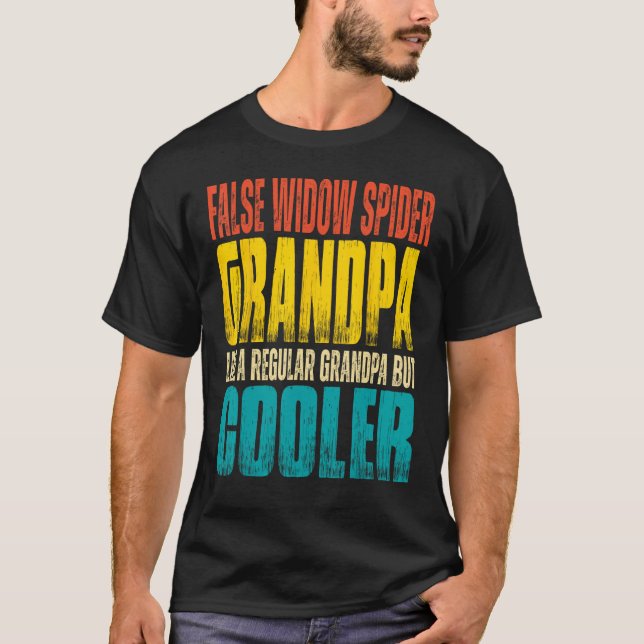 Mens False Widow Spider Grandpa Like a Regular Gra T-Shirt (Front)
