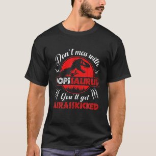 Mens Family Matching Single Dad Dinosaurs Christma T-Shirt