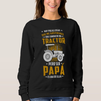 Mens Farmer Father's Day Dad with Tractor Farmer Sweatshirt