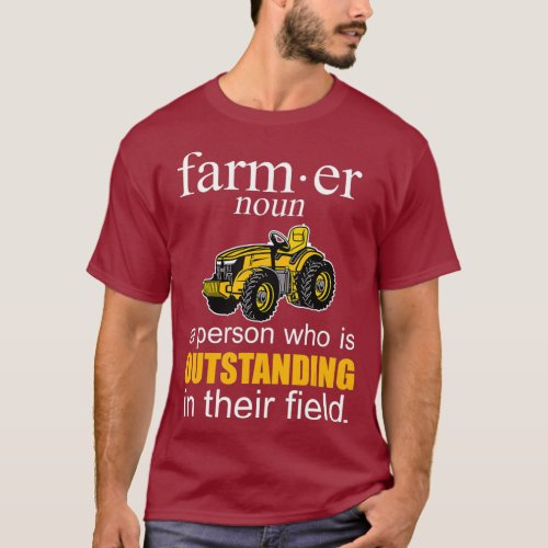 Mens Farming Field Farmland Ranch Tractor Farm T_Shirt