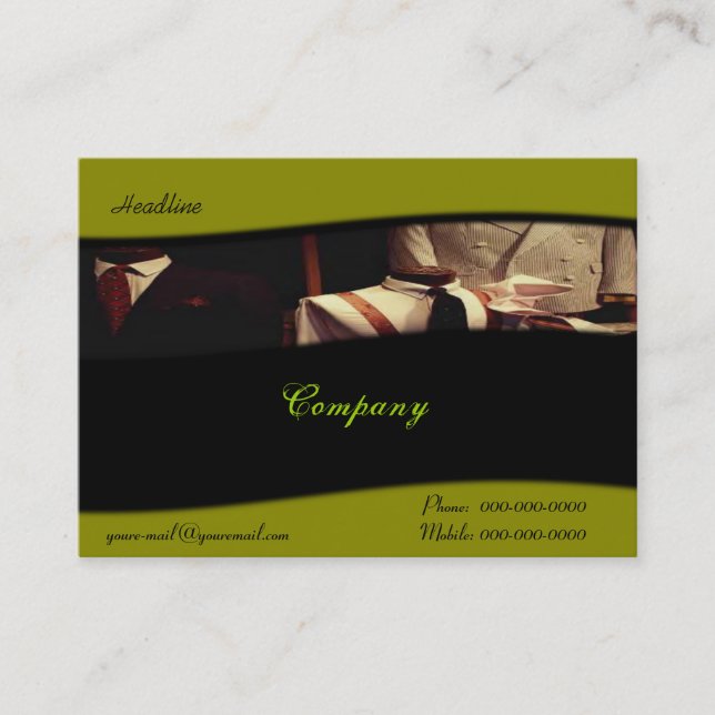 Men's Fashion Business Card (Front)