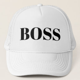 Mens Fashion Funny Novelty Baseball BOSS Trucker Hat