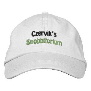 Mens Fashion Funny Novelty Czervik's Snobbitorium Embroidered Baseball Cap