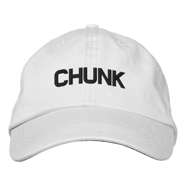 Mens Fashion Funny Novelty Golf CHUNK Embroidered Baseball Cap (Front)