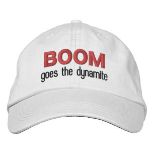 Mens Fashion Novelty Golf BOOM GOES THE DYNAMITE Embroidered Baseball Cap