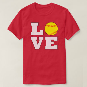 Men's Fastpitch Softball LOVE Coach/Dad/Boyfriend T-Shirt