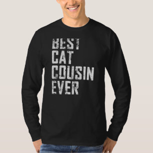 Mens  Father Day Best Cat Cousin Ever Vintage T-Shirt
