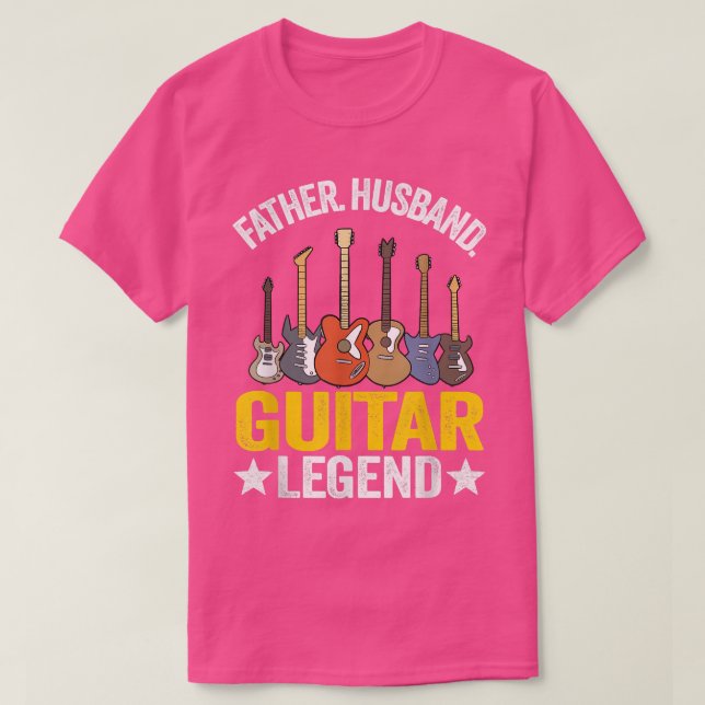 Mens Father Husband Guitar Legend Guitar Dad Guita T-Shirt (Design Front)