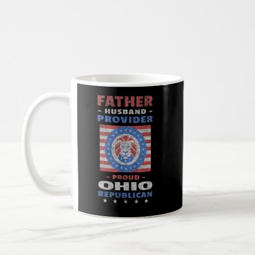 Mens Father Husband Provider _ Proud Ohio Republic Coffee Mug
