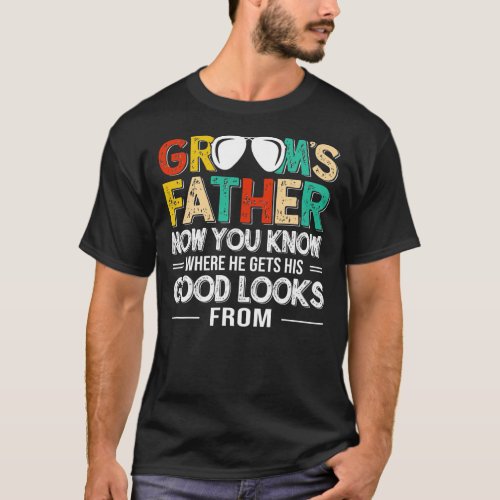 Mens Father of the Groom Dad Wedding Costume T_Shirt