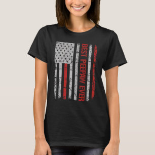 Mens Father s Day Best Peepaw Ever With US America T-Shirt