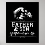 Mens Father Son Friends Fist Bump Dad Father's Poster<br><div class="desc">Mens Father Son Friends Fist Bump Dad Father's Day Family Gift. Perfect gift for your dad,  mom,  papa,  men,  women,  friend and family members on Thanksgiving Day,  Christmas Day,  Mothers Day,  Fathers Day,  4th of July,  1776 Independent day,  Veterans Day,  Halloween Day,  Patrick's Day</div>