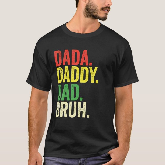 Mens Father's Day 2022 Dada Daddy Dad Bruh Tie Dye T-Shirt (Front)
