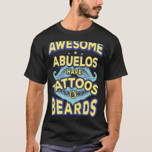 Mens Fathers Day  Awesome Abuelos Have Tattoos And T-Shirt