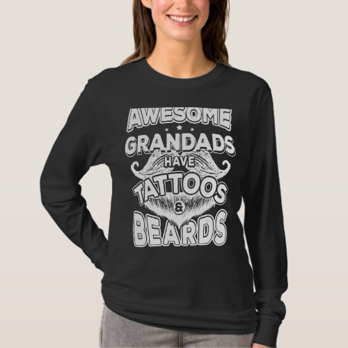 Mens Fathers Day  Awesome Grandads Have Tattoos An T_Shirt