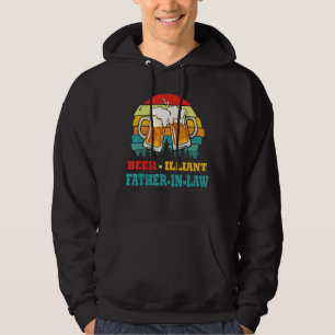 Mens Fathers Day  Beer Illiant Father In Law  Drin Hoodie