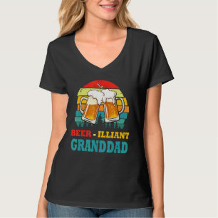 Mens Fathers Day Beer Illiant Granddad Drink T-Shirt