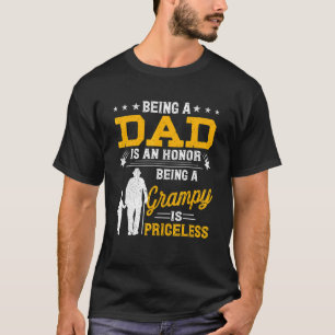 Mens Father's Day Being Dad Is An Honor Grampy Bei T-Shirt