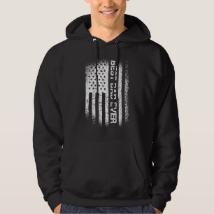 Mens Father's Day Best Dad Ever With Us American F Hoodie