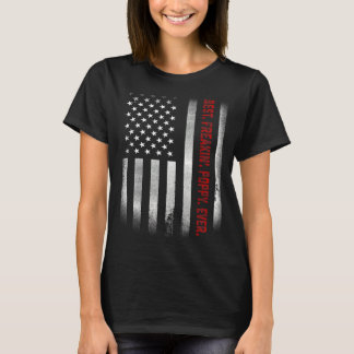 Mens Fathers Day   Best Freakin Poppy Ever Us Flag T-Shirt
