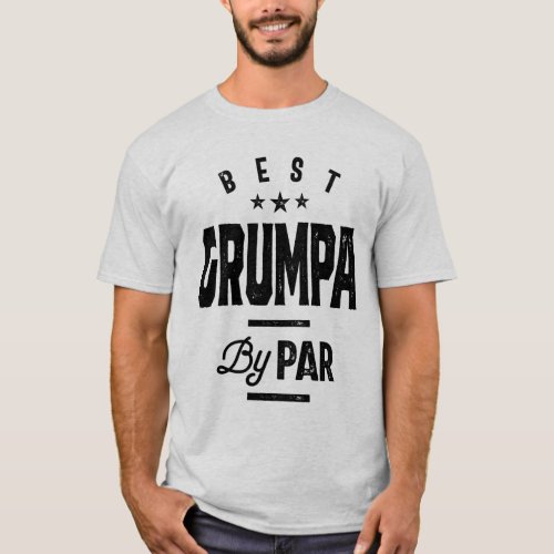 Mens Fathers Day Best Grumpa By Par Funny Golf T_Shirt