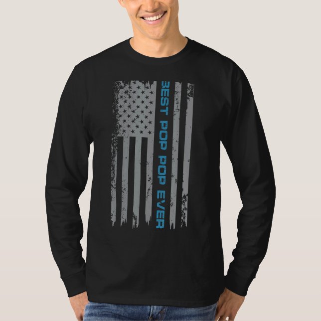 Mens Fathers Day  Dad Daddy Father's Best Pop Pop  T-Shirt (Front)