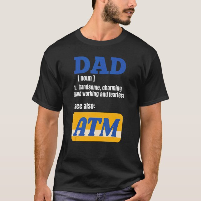 Mens Father's Day  Dad Definition Joke Papa Daddy  T-Shirt (Front)