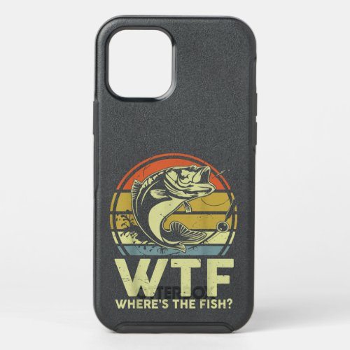Mens Fathers Day Fishing Dad WTF Wheres The Fish F OtterBox Symmetry iPhone 12 Pro Case