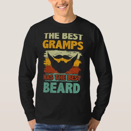 Mens Fathers Day For Papa Best Gramps Has Best Bea T_Shirt