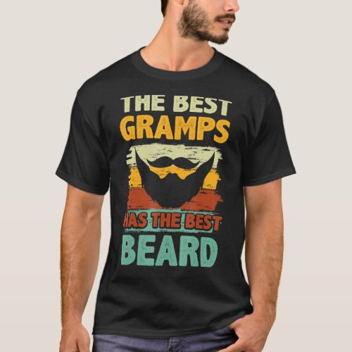 Mens Fathers Day For Papa Best Gramps Has Best Bea T_Shirt