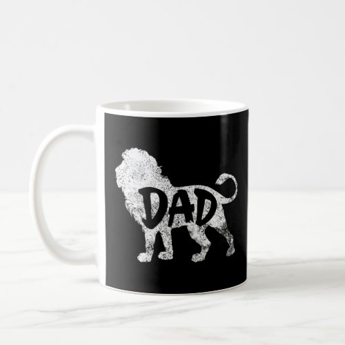 Mens Fathers Day From Son Daughter Kids Lion Dad  Coffee Mug