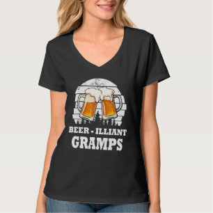 Mens Fathers Day Gift Beer Illiant Gramps Drink T-Shirt