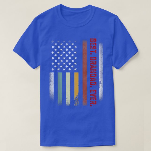 Mens Fathers Day Gift For Papa  Best Grandad Ever  T-Shirt (Design Front)