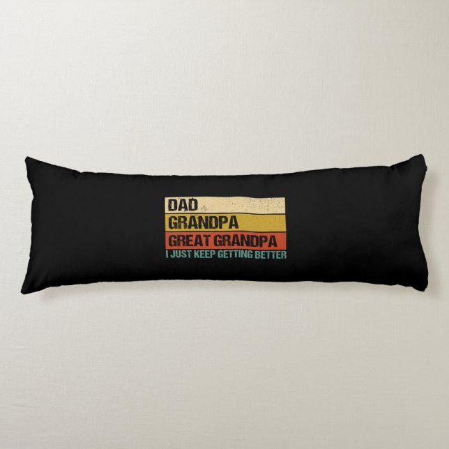 Mens Fathers Day Gift from Grandkids Dad Grandpa Body Pillow (Front)