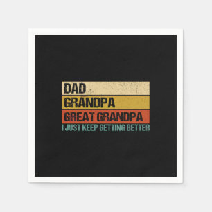 Mens Fathers Day Gift from Grandkids Dad Grandpa Napkins