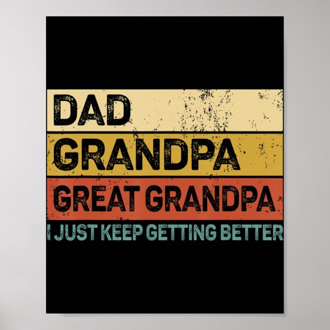 Mens Fathers Day Gift from Grandkids Dad Grandpa Poster (Front)