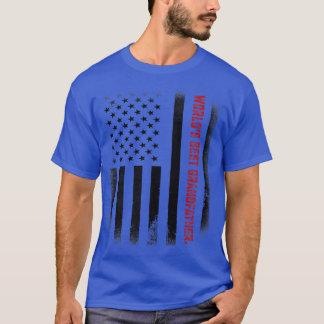 Mens Fathers Day Gift Tee World's Best Grandfathe
