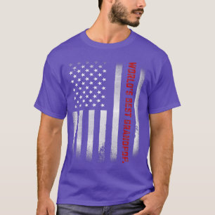 Mens Fathers Day Gift Tee World's Best Grandpop E