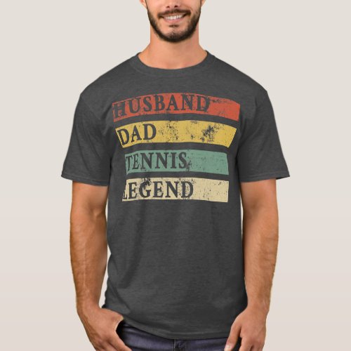 Mens Fathers Day Husband Dad Tennis Legend Tennis T_Shirt
