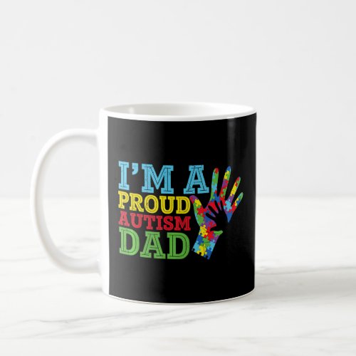 Mens Fathers Day Im A Proud Autism Dad Puzzle  Coffee Mug