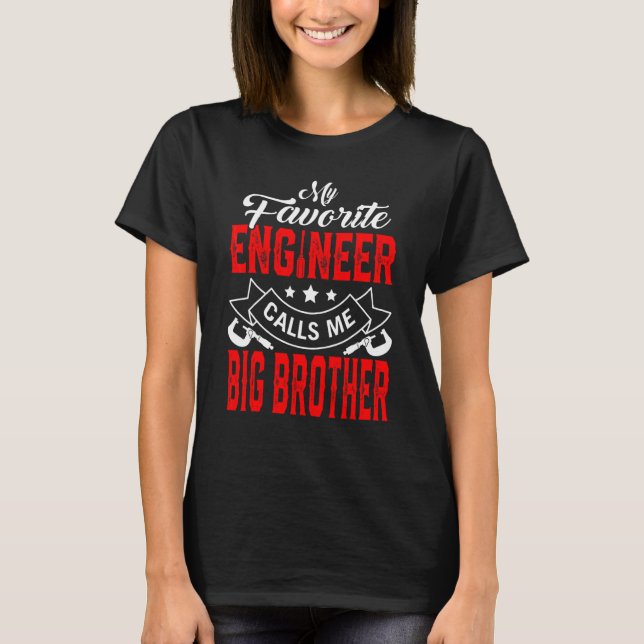 Mens Father's Day My Favorite Engineer Calls Me Bi T-Shirt (Front)